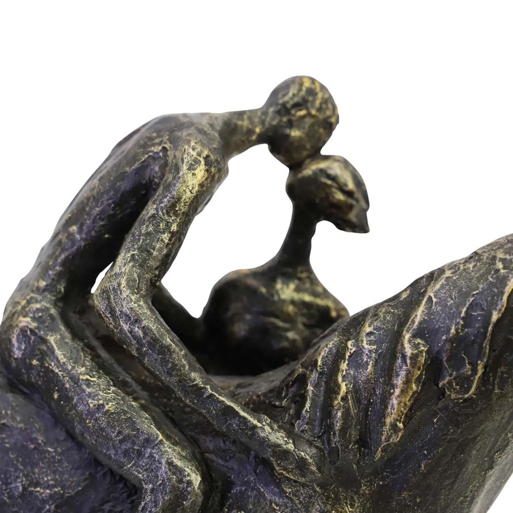 Kissing Couple with Horse Sculpture - Bronze