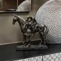 Kissing Couple with Horse Sculpture - Bronze