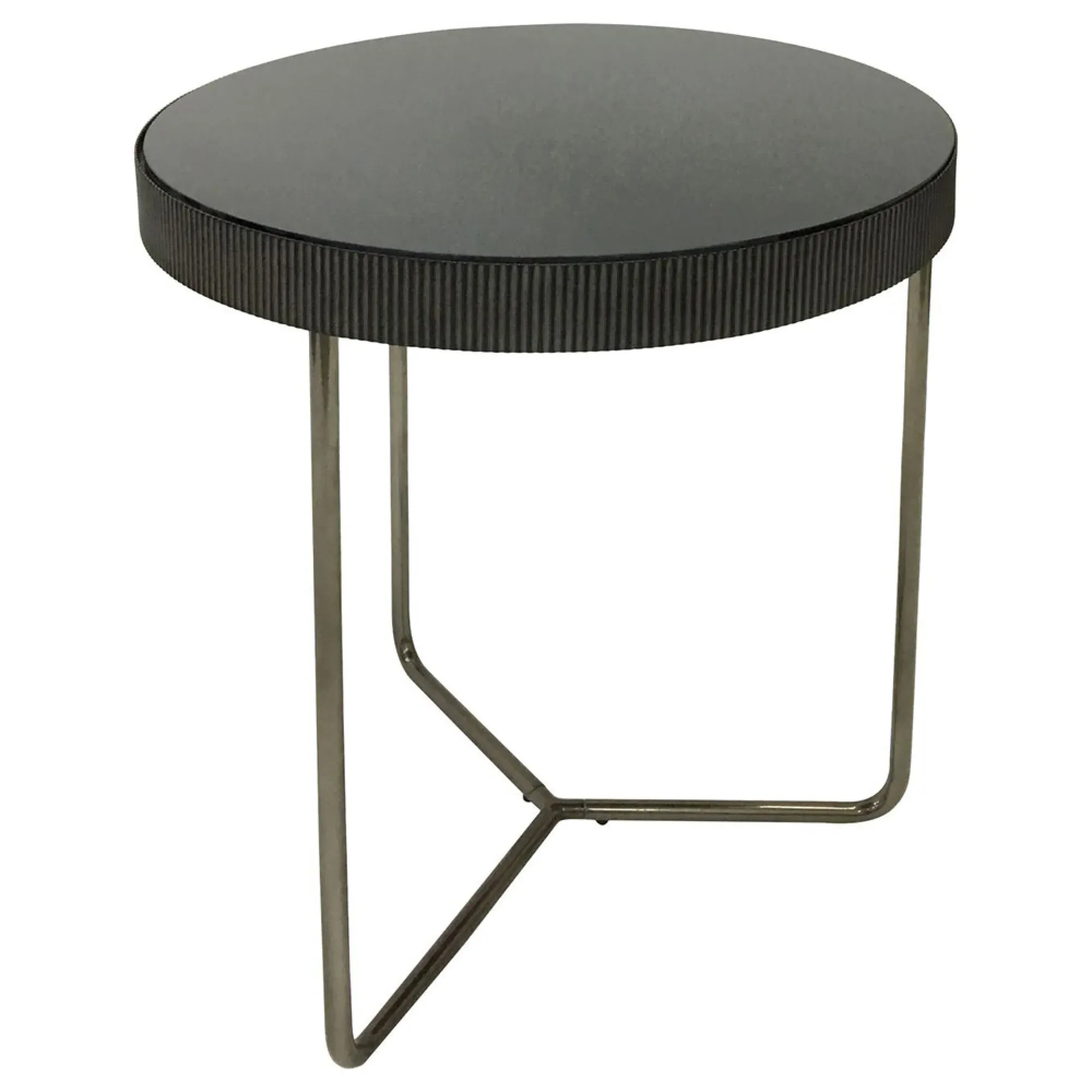 Knightsbridge Round Side Table Set of 2 - Black, Glass