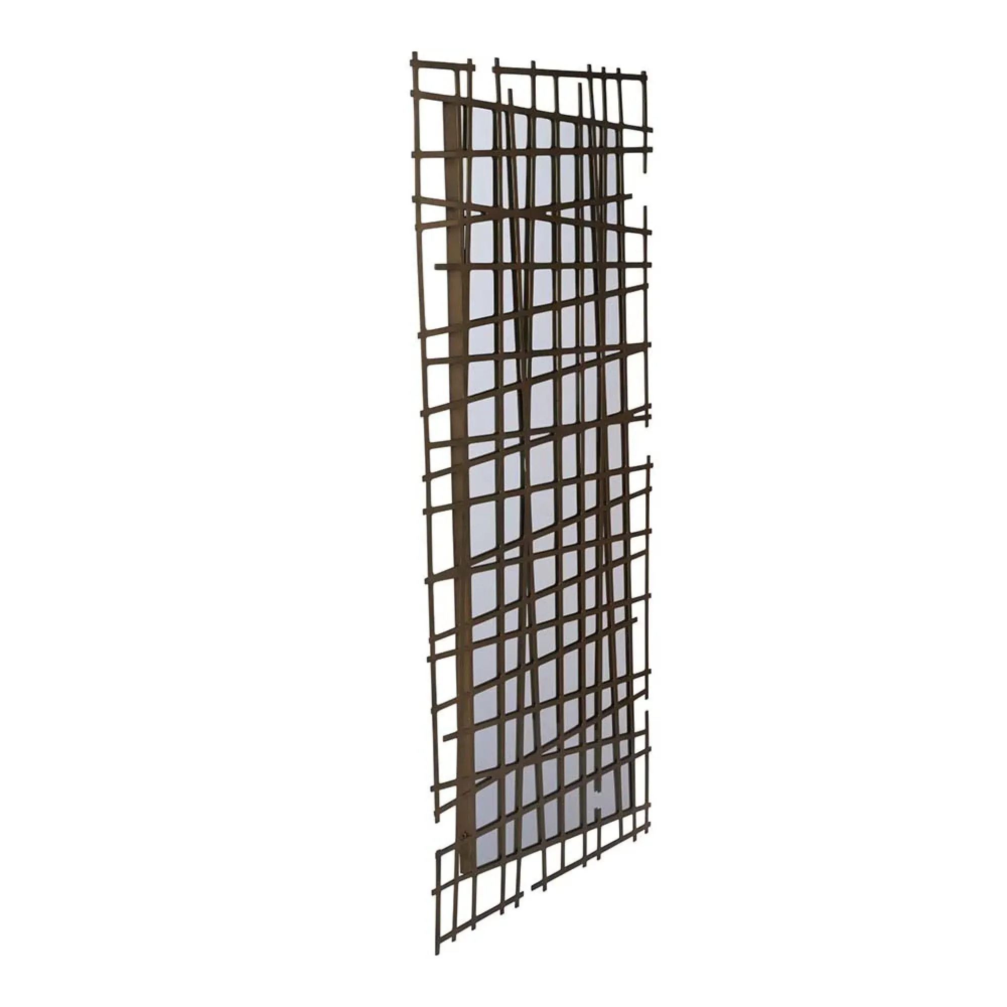 Lattice Wall Mirror - Gold, Brass