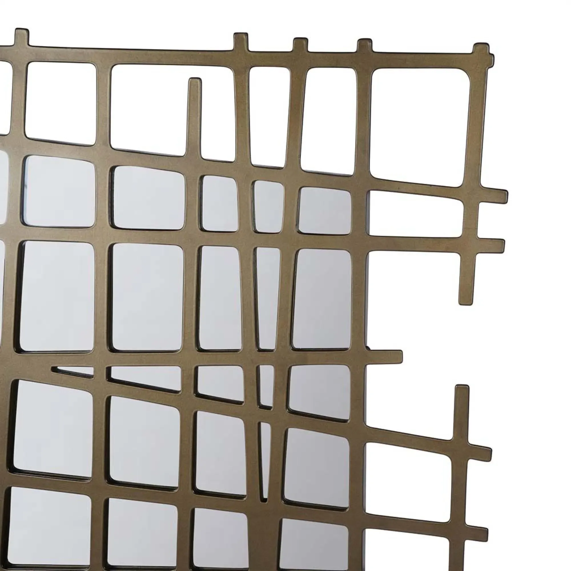 Lattice Wall Mirror - Gold, Brass