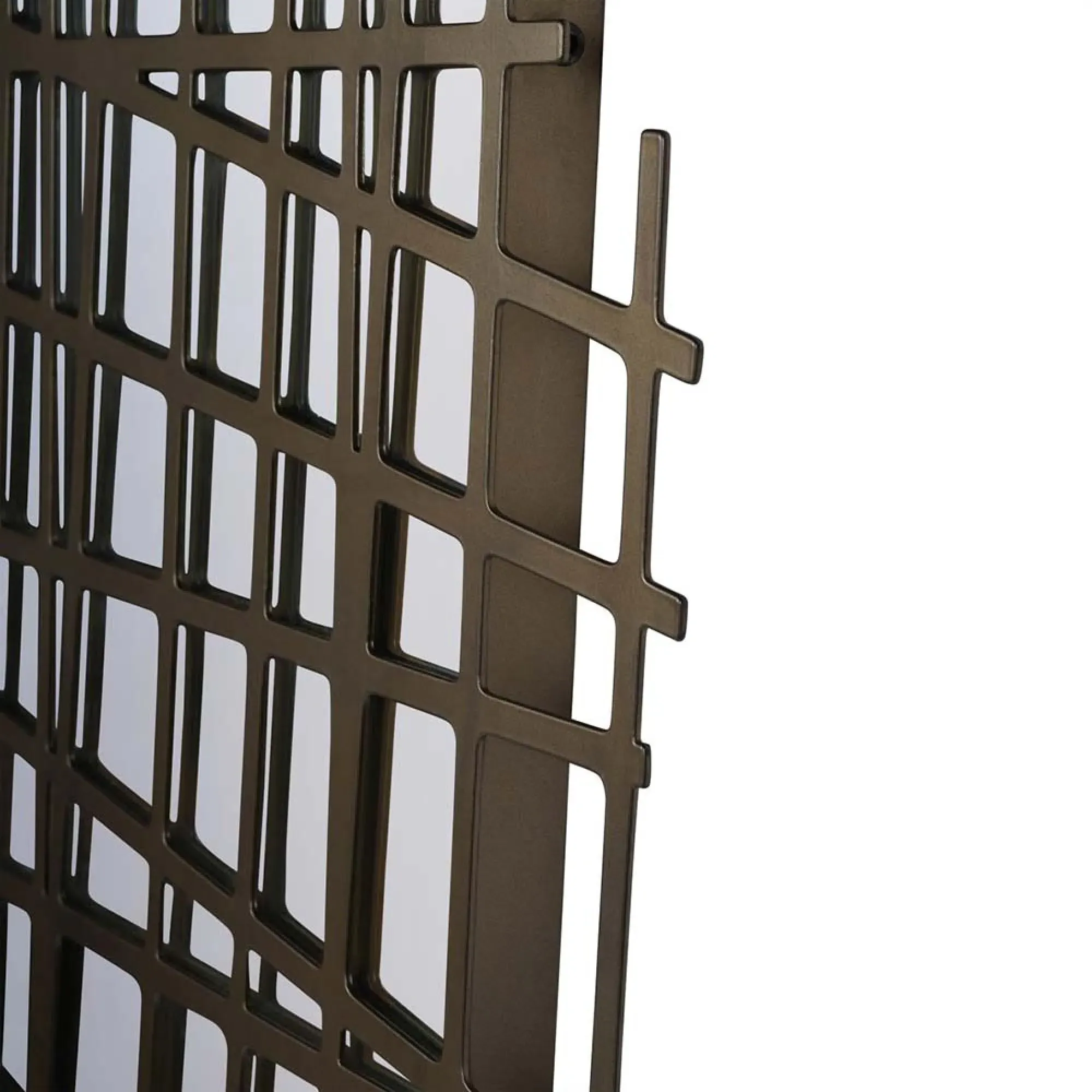 Lattice Wall Mirror - Gold, Brass