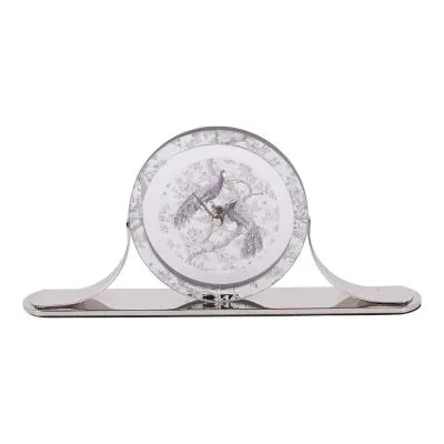 Laura Ashley Belvedere Mantel Clock - Silver image