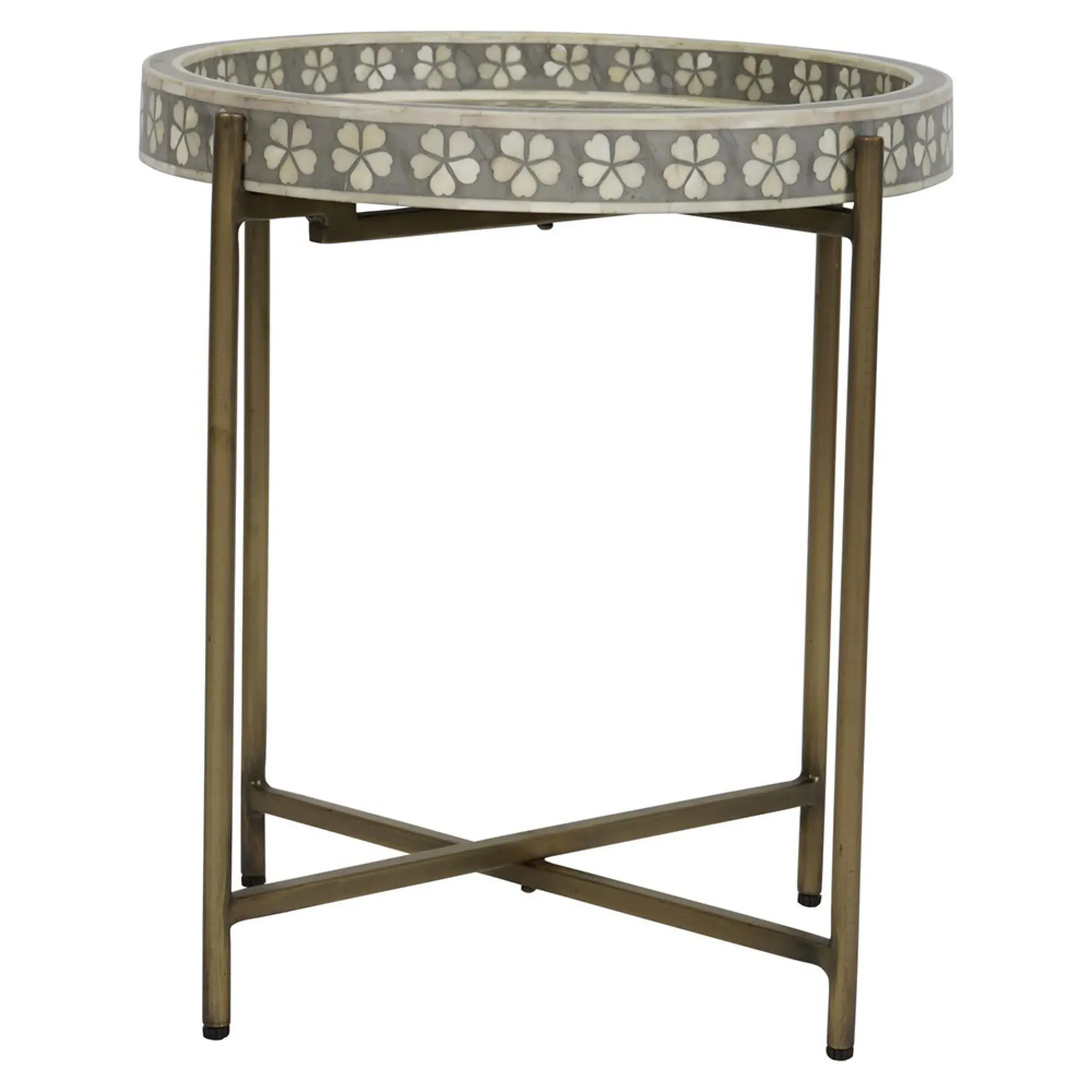 Laura Ashley Epsley Round Side Table - Grey