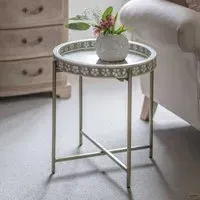 Laura Ashley Epsley Round Side Table - Grey