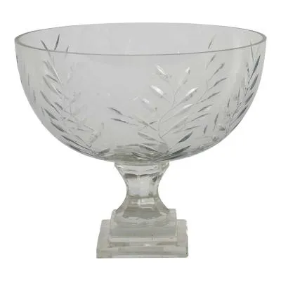 Laura Ashley Glass Cut Bowl - Clear