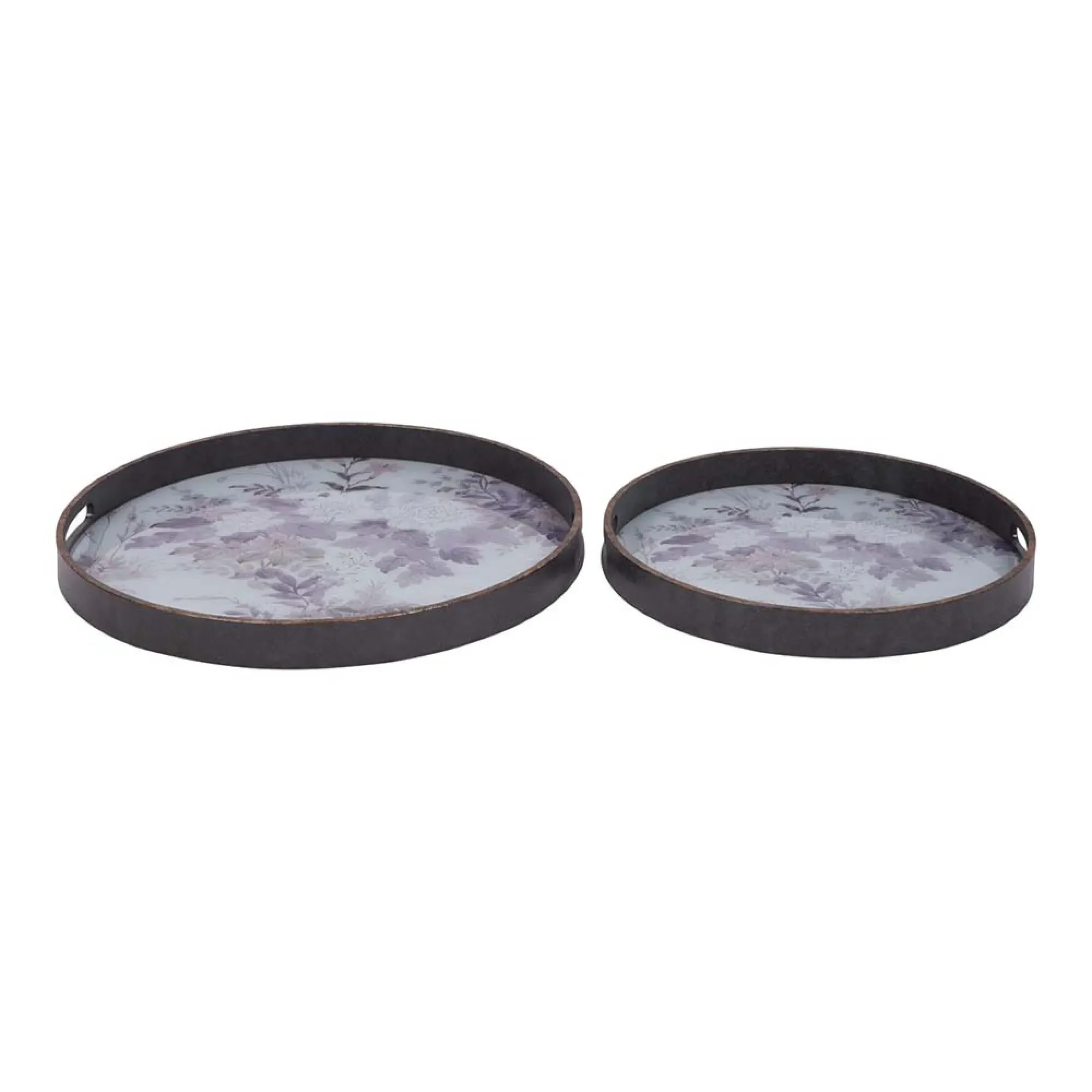 Laura Ashley Linlithgow Round Tray Set of 2 - Purple