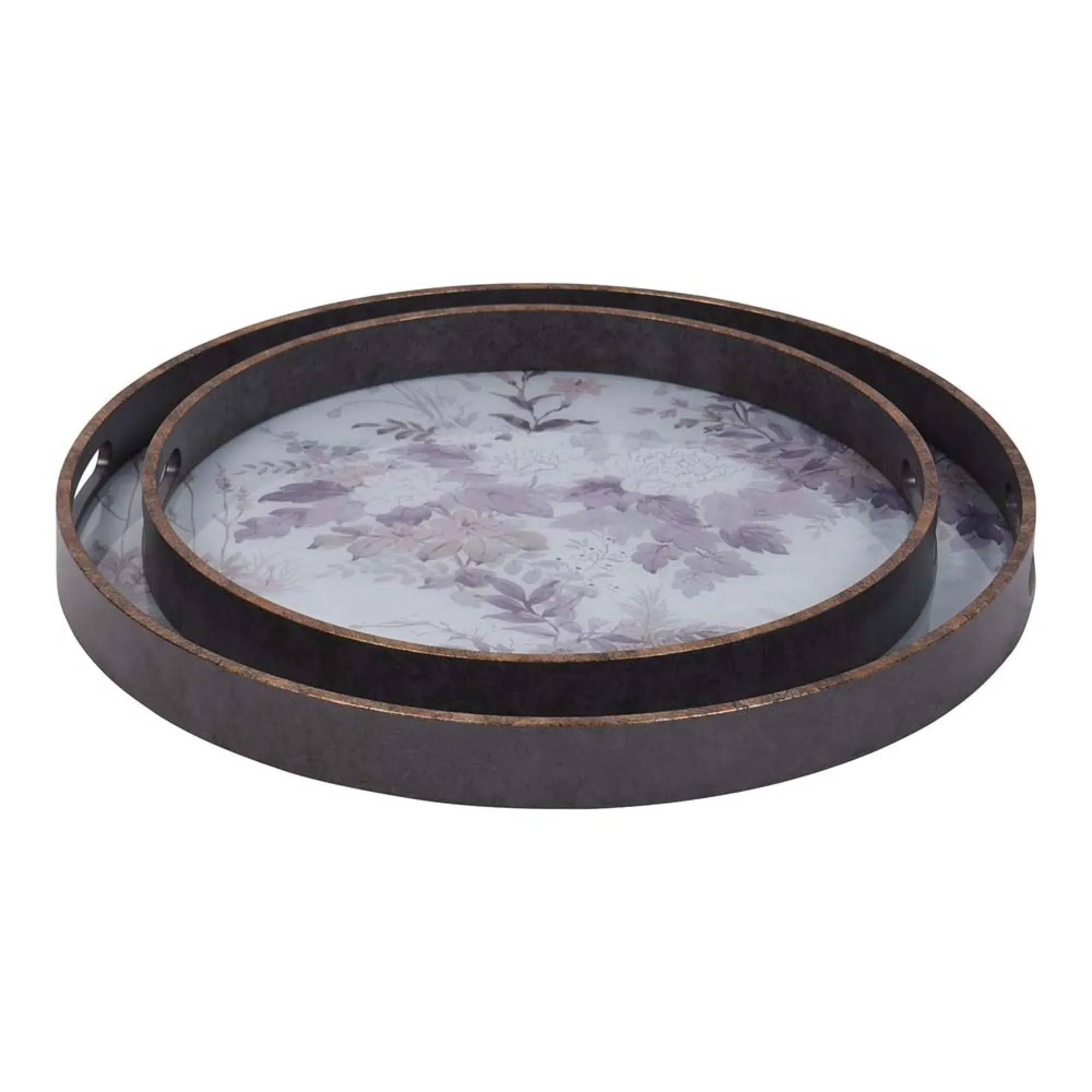 Laura Ashley Linlithgow Round Tray Set of 2 - Purple