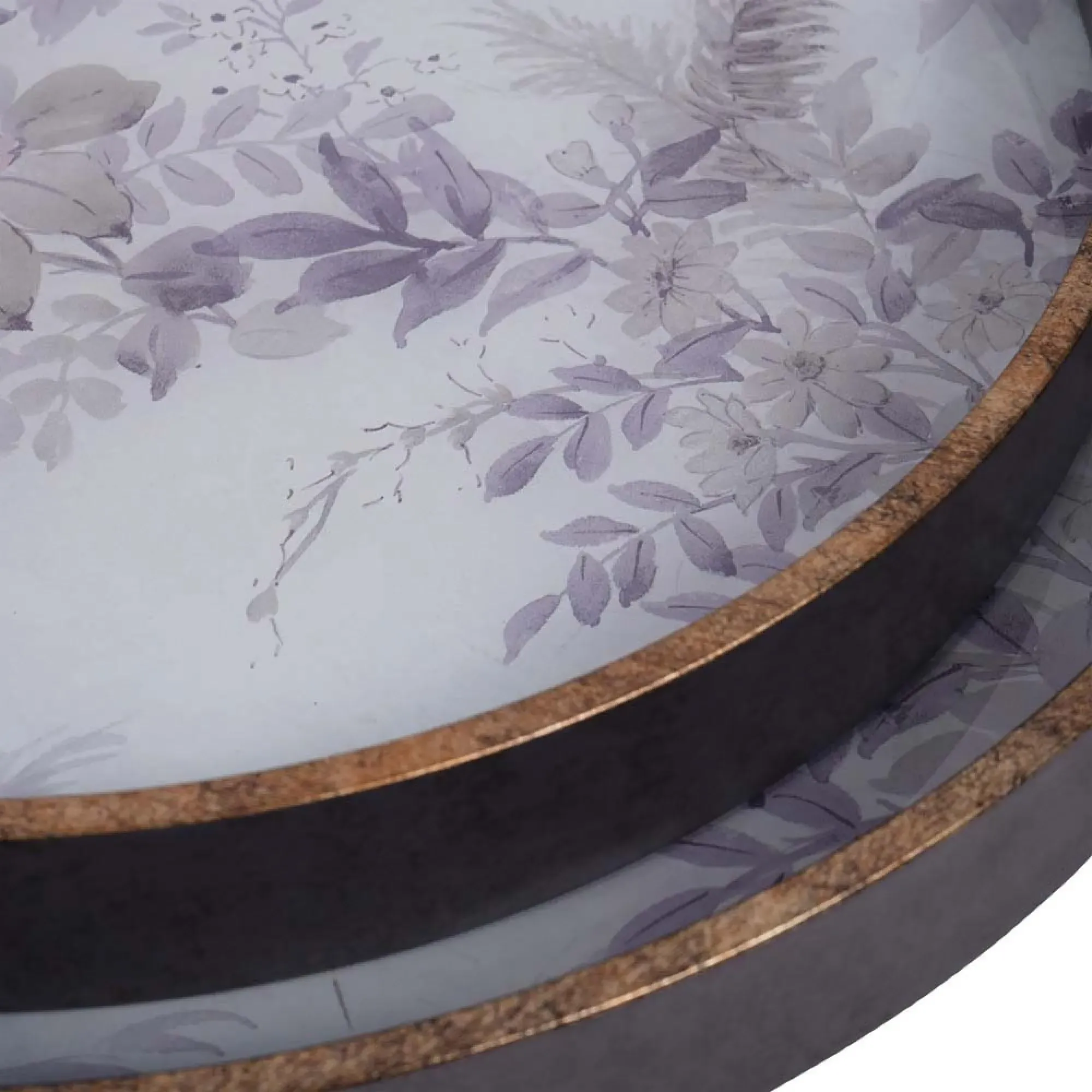 Laura Ashley Linlithgow Round Tray Set of 2 - Purple