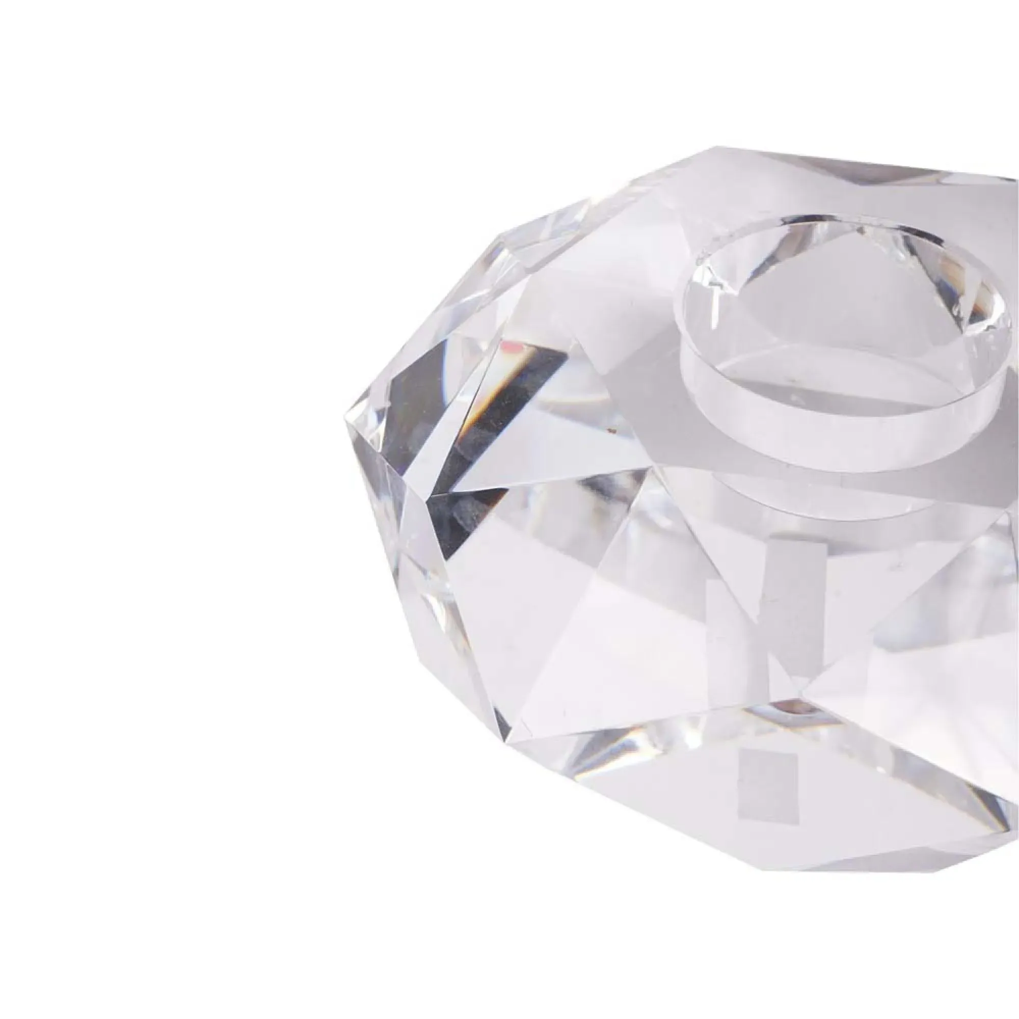 Laura Ashley Morcott Glass Tealight Holder Set of 2 - Clear