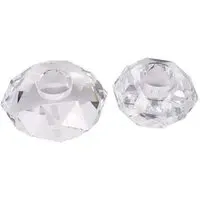 Laura Ashley Morcott Glass Tealight Holder Set of 2 - Clear