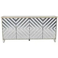 Lexington Extra Large Sideboard with Antique Mirror - Black