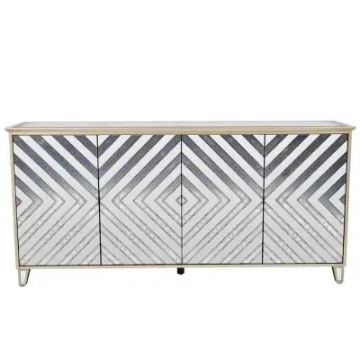 Lexington Extra Large Sideboard with Antique Mirror - Black image