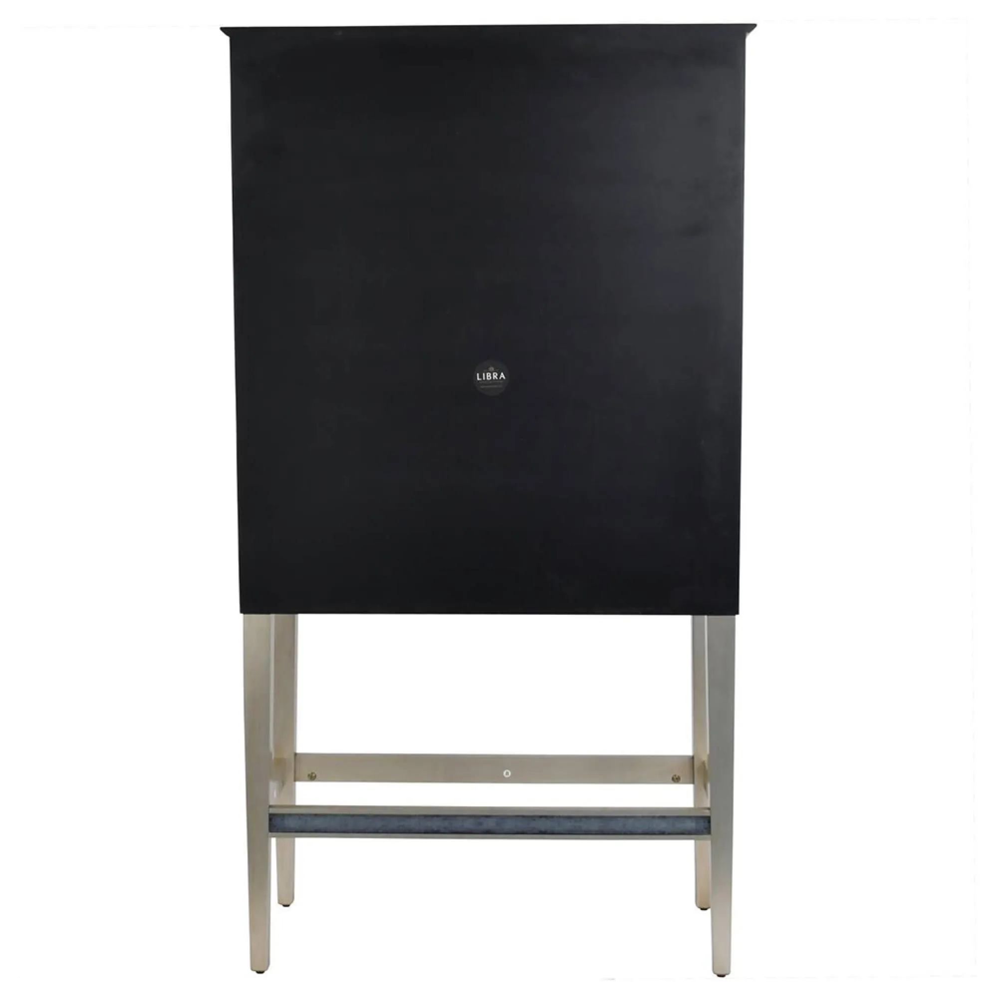 Lexington Tall 2 Door Bar Cabinet - Black, Mirror