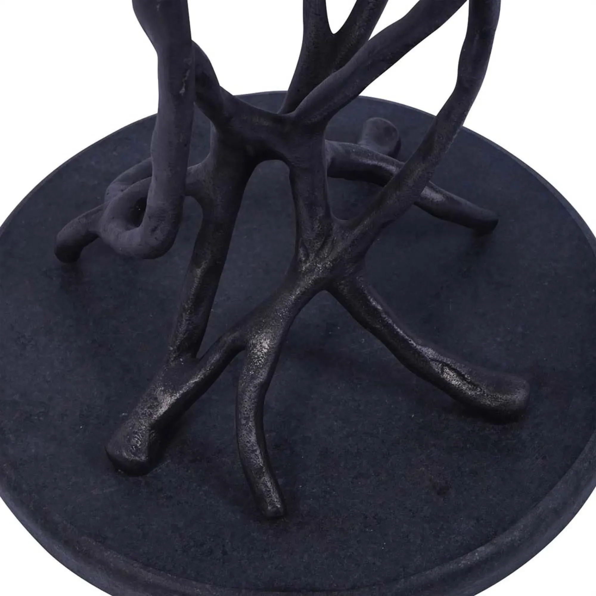 Lily Pad Aluminium Leaf Trio Side Table - Antique Brass