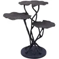 Lily Pad Aluminium Leaf Trio Side Table - Antique Brass