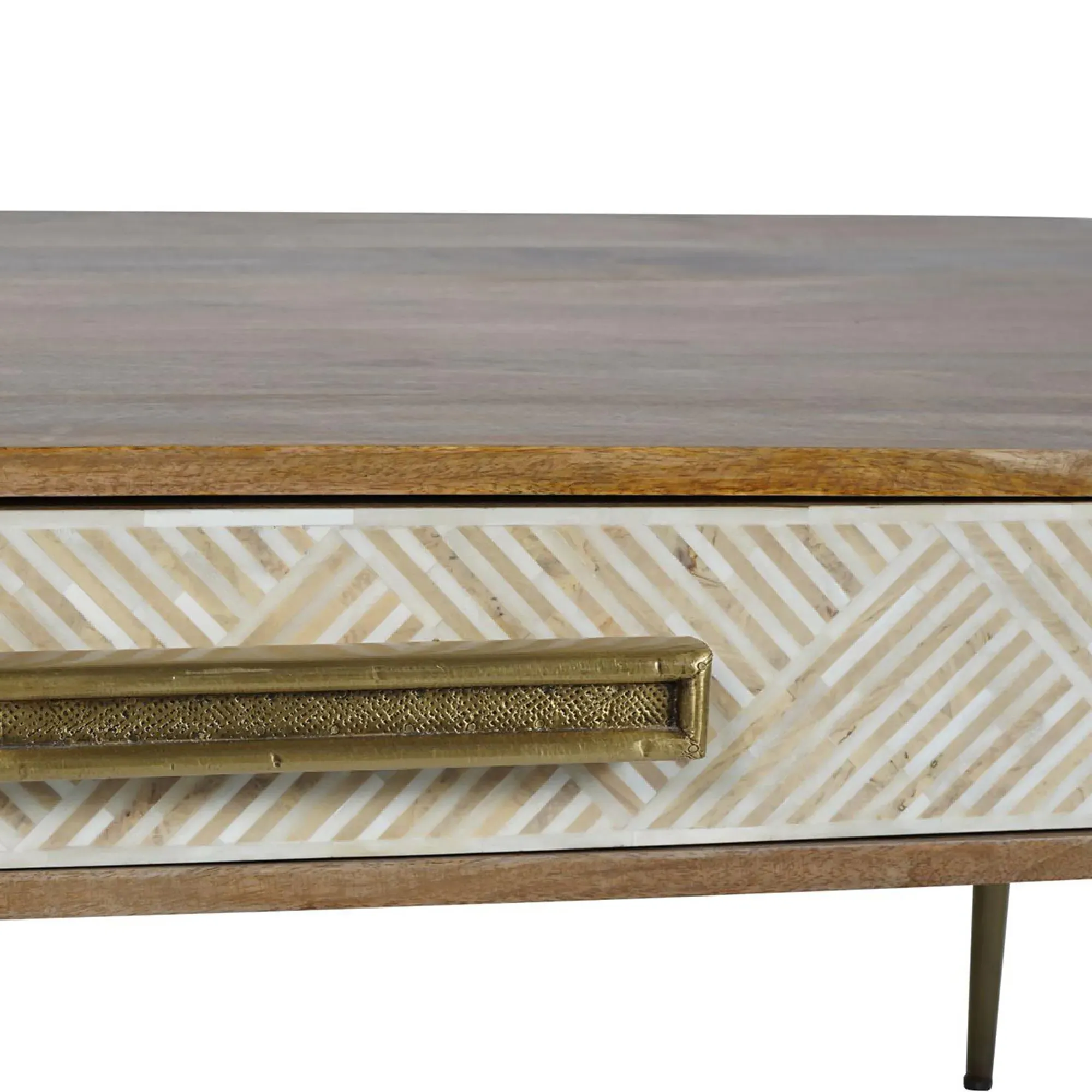 Linden 1 Drawer Coffee Table - Natural, Mango Wood