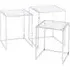 Linton Square Nest of 3 Tables - Glass, Metal