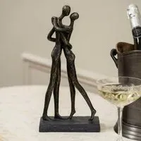 Lovers Embrace Sculpture - Bronze
