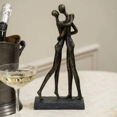 Lovers Embrace Sculpture - Bronze image