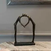 Lovers Heart Sculpture - Bronze