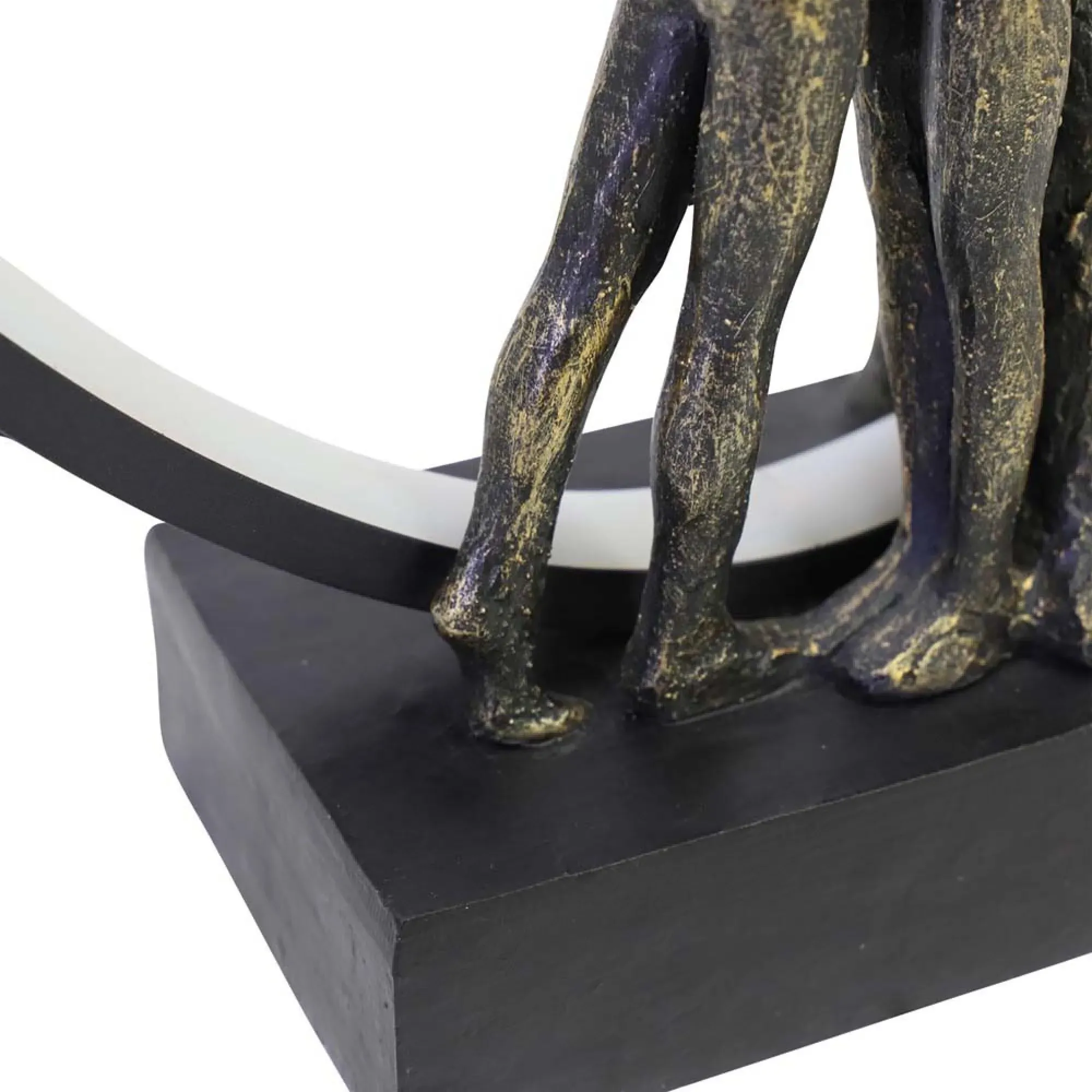 Loving Couple Light Sculpture LED USB - Bronze