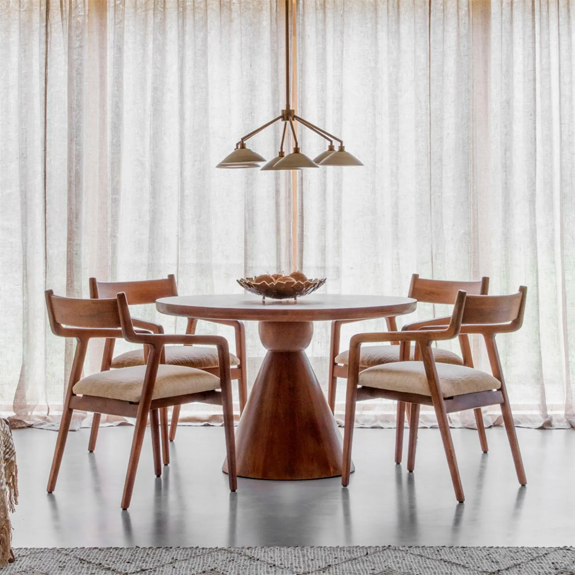 Lucia 6 Light Chandelier - Antique Brass