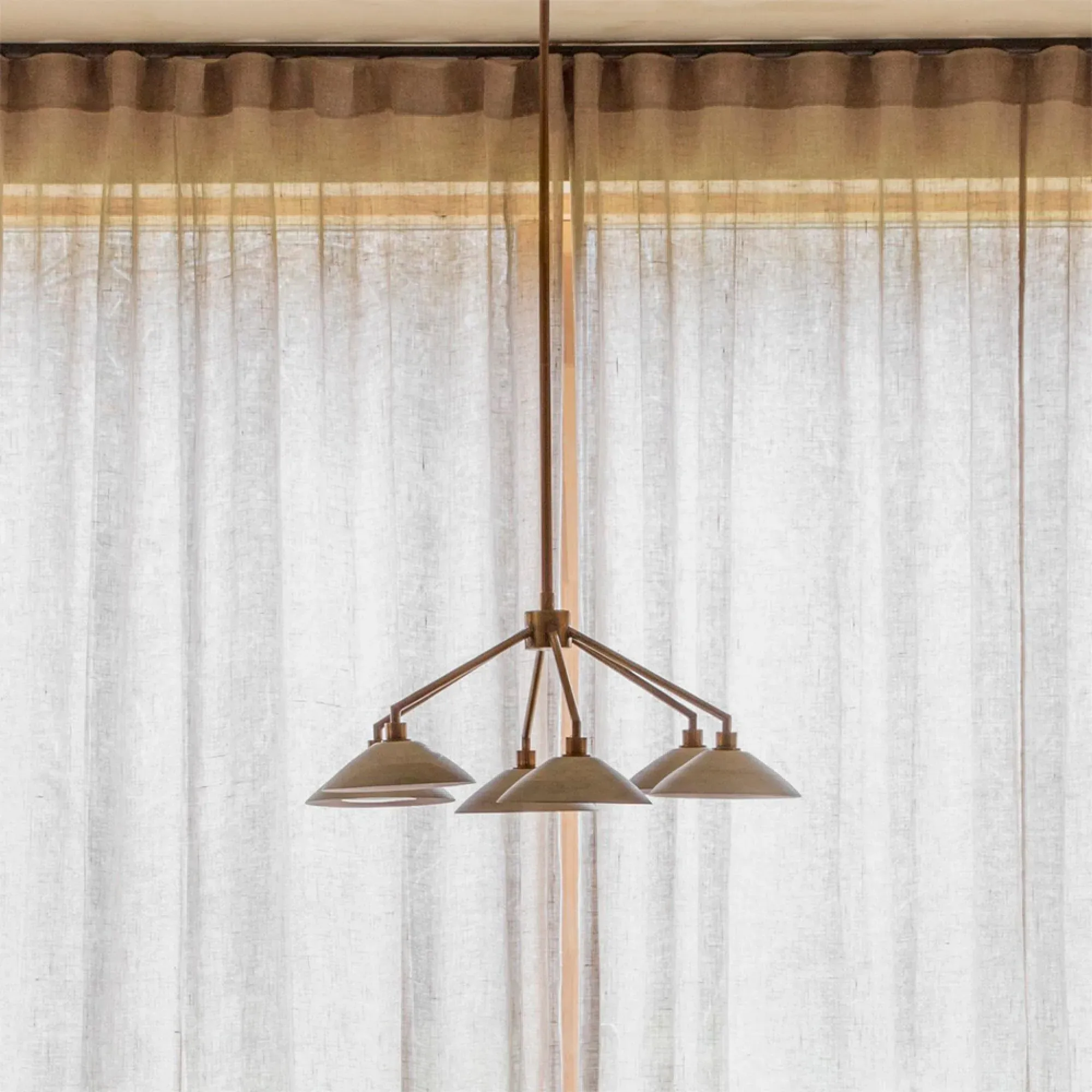 Lucia 6 Light Chandelier - Antique Brass