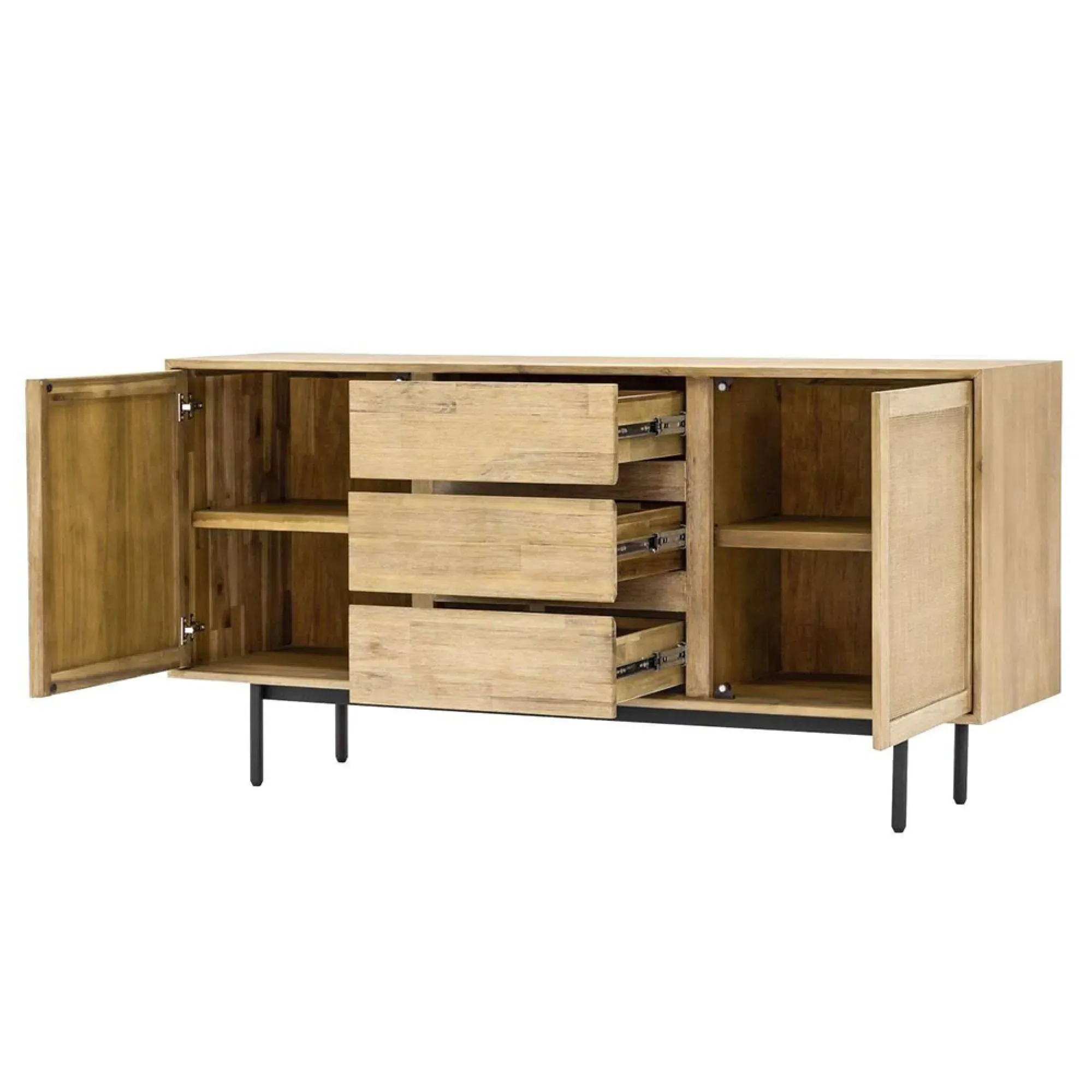 Maddox 2 Door Large Sideboard - Natural, Acacia Wood