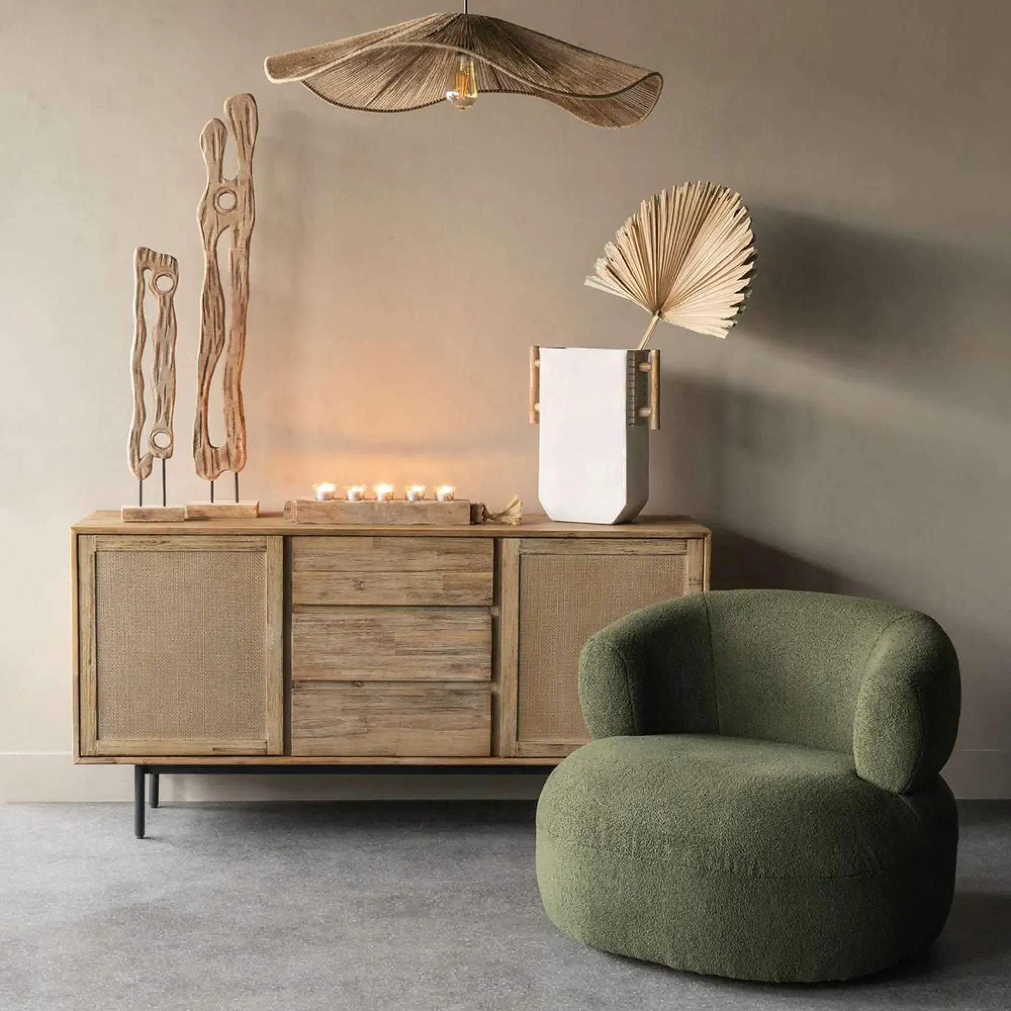 Maddox 2 Door Large Sideboard - Natural, Acacia Wood