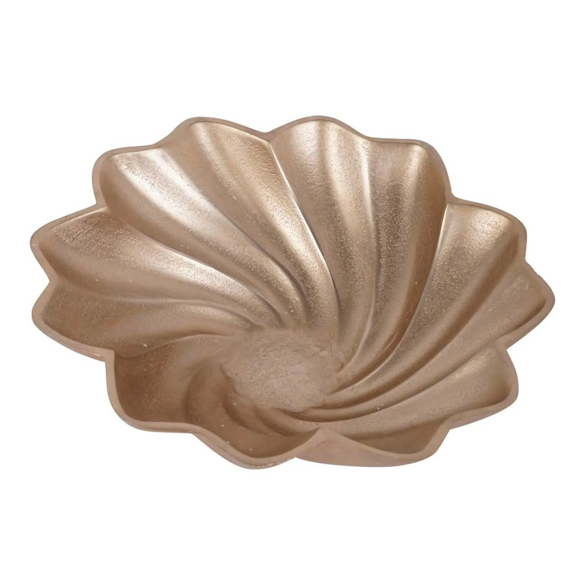 Marin Scallop Round Bowl - Champagne Gold