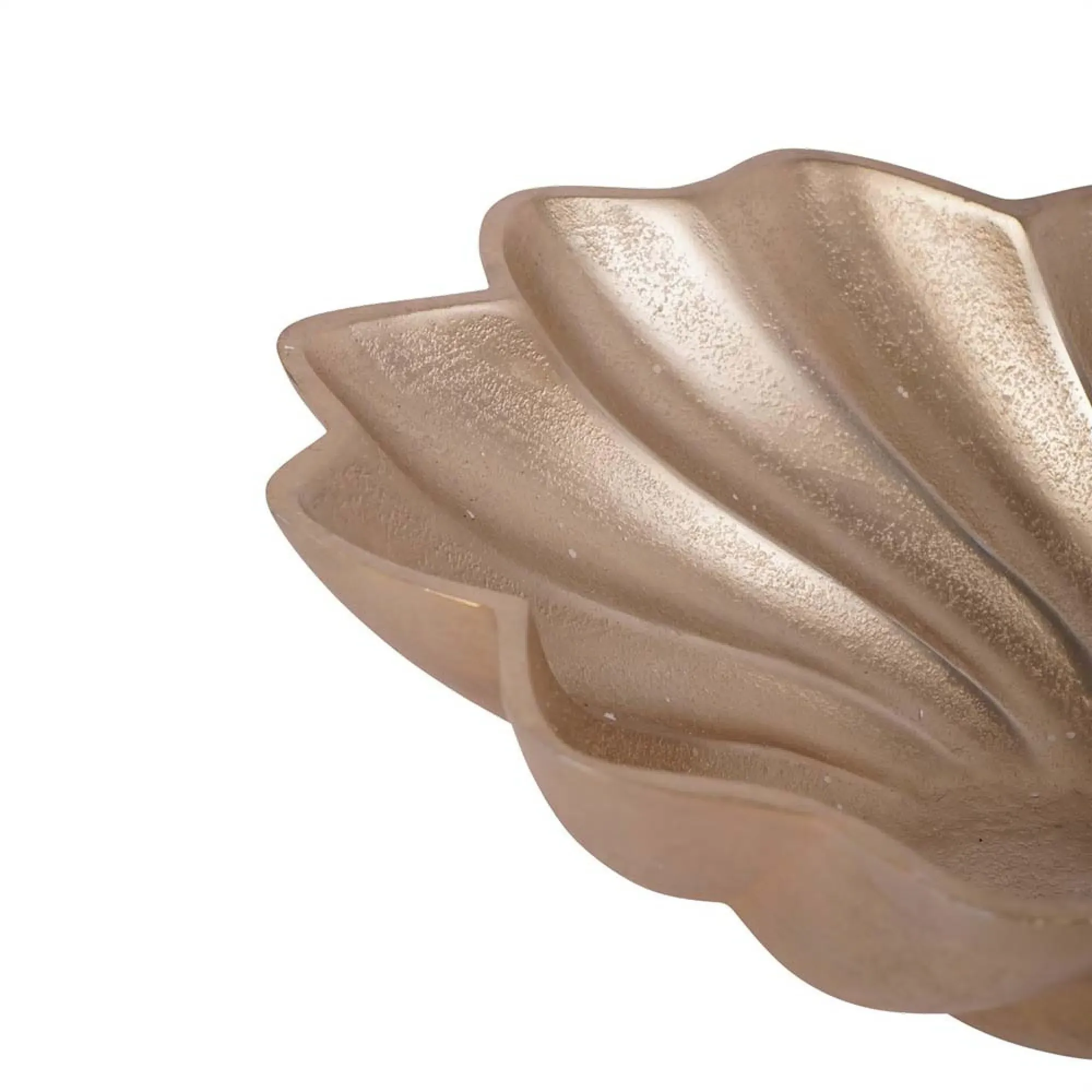 Marin Scallop Round Bowl - Champagne Gold