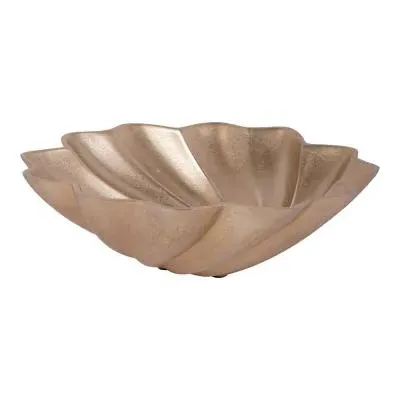 Marin Scallop Round Bowl - Champagne Gold image