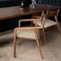 Monterey Padded Dining Chair - Cappuccino, Wood