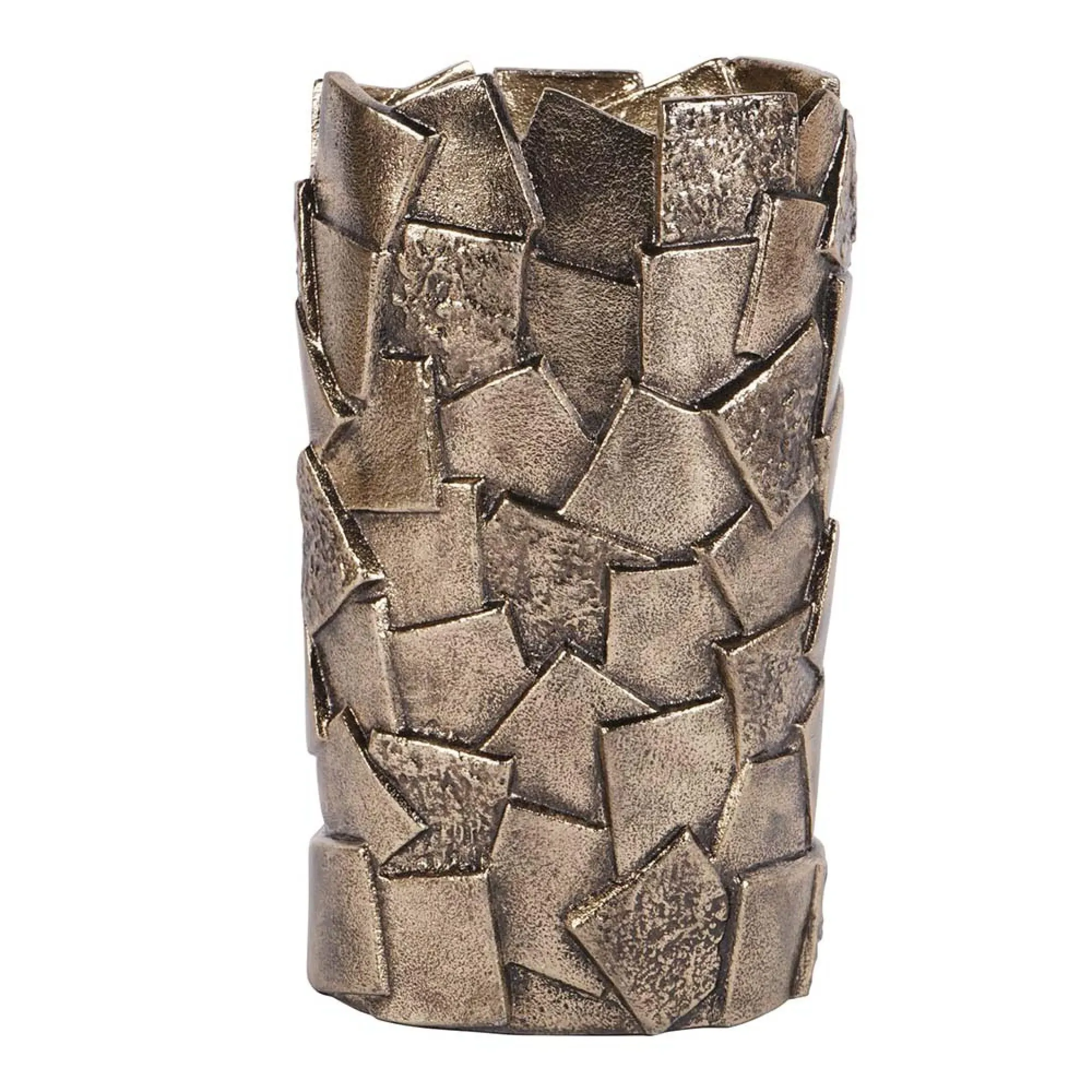 Montrose Cast Aluminium Vase 14cm - Antique Gold