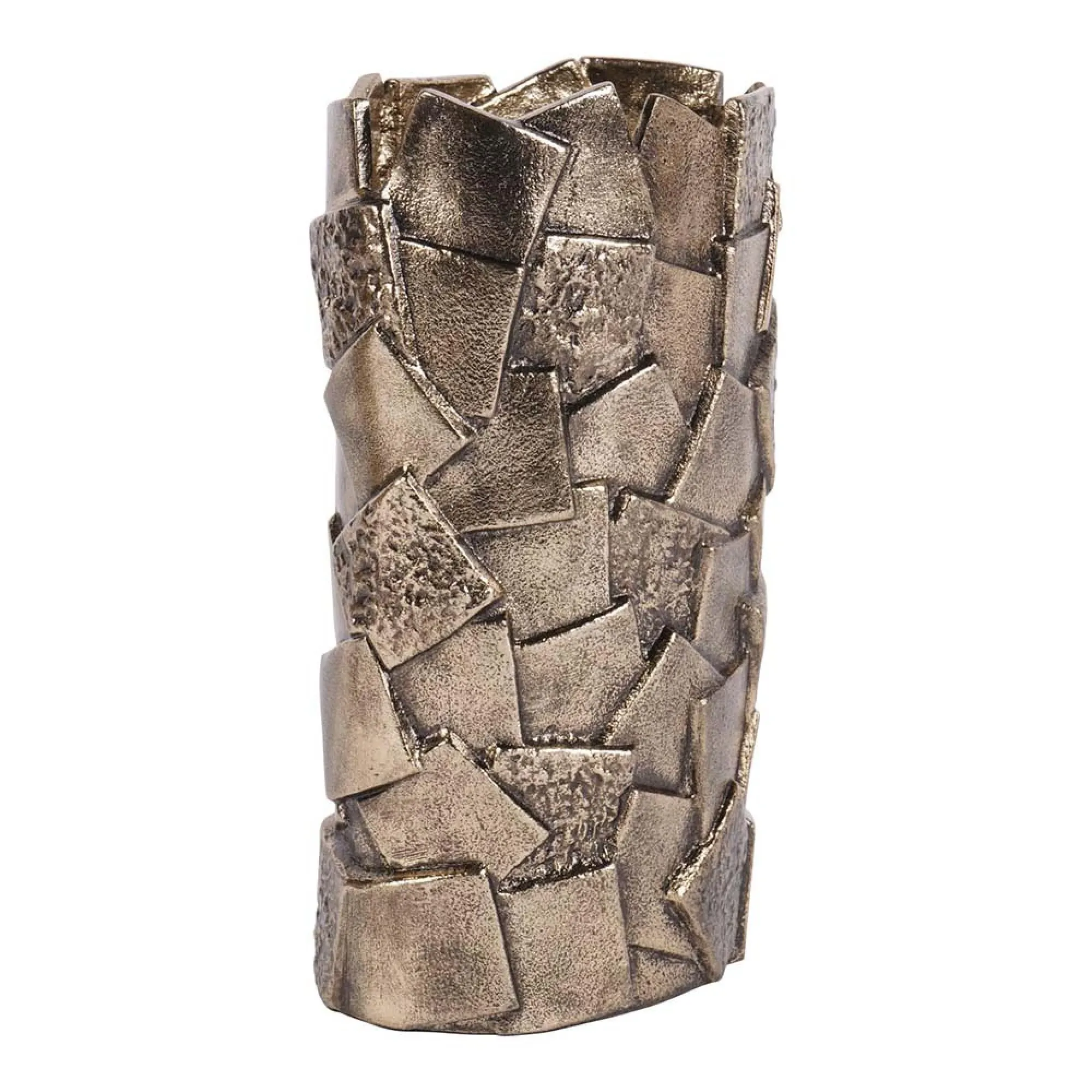 Montrose Cast Aluminium Vase 14cm - Antique Gold