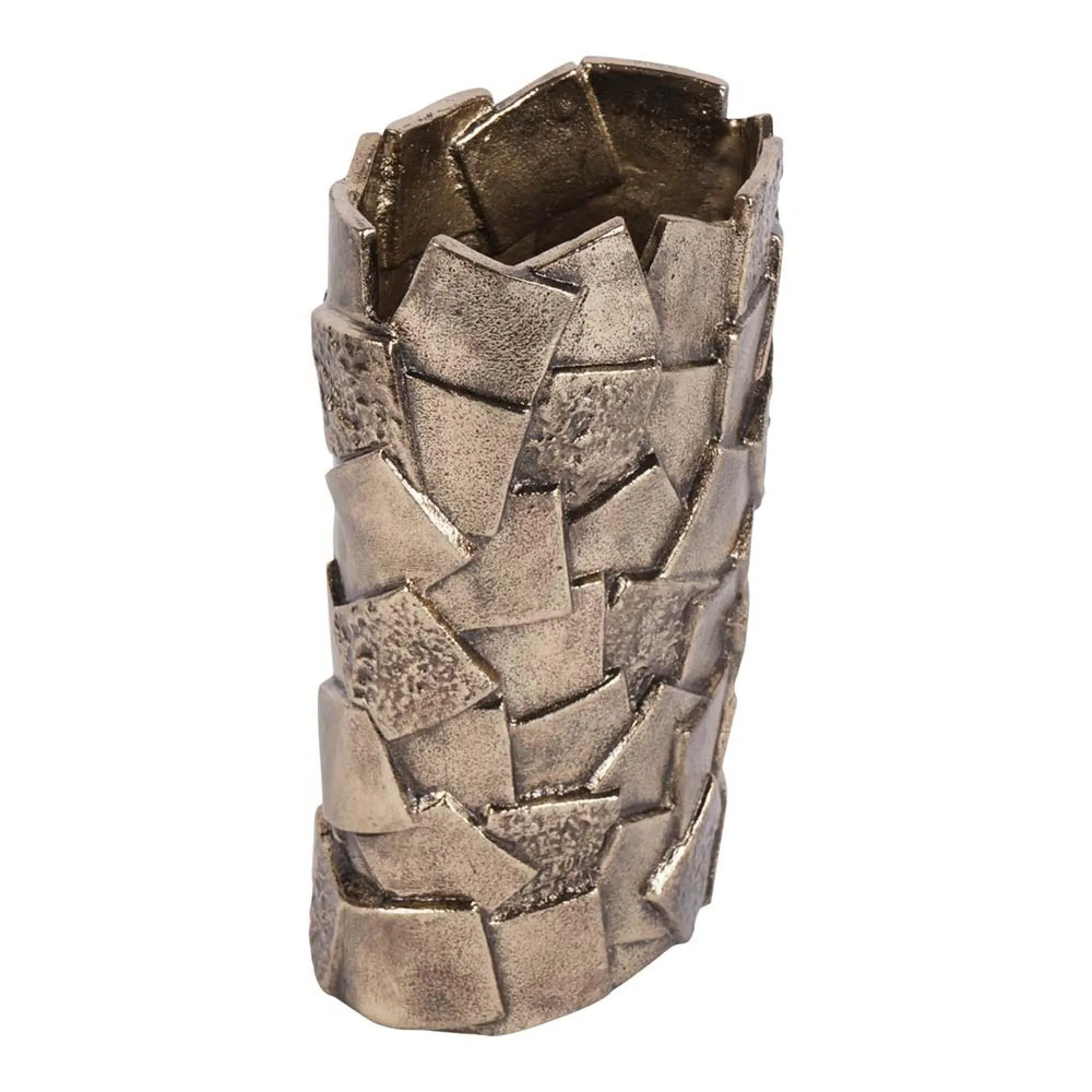 Montrose Cast Aluminium Vase 14cm - Antique Gold