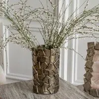 Montrose Cast Aluminium Vase 14cm - Antique Gold