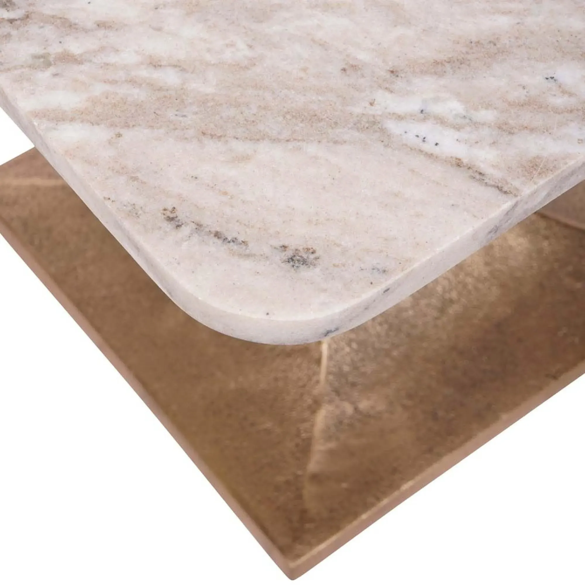 Morchino Square Side Table - Natural Marble Veining