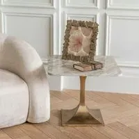 Morchino Square Side Table - Natural Marble Veining