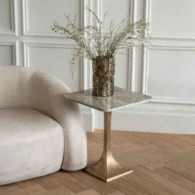 Morchino Square Side Table - Natural Marble Veining image