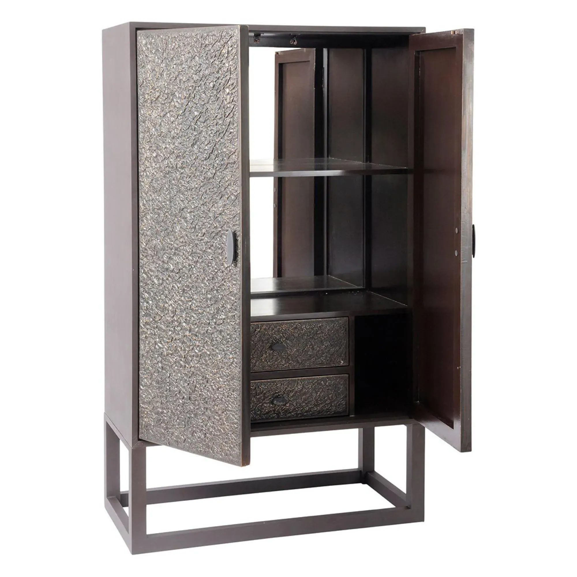 Nala 2 Door Bar Cabinet - Copper Brown