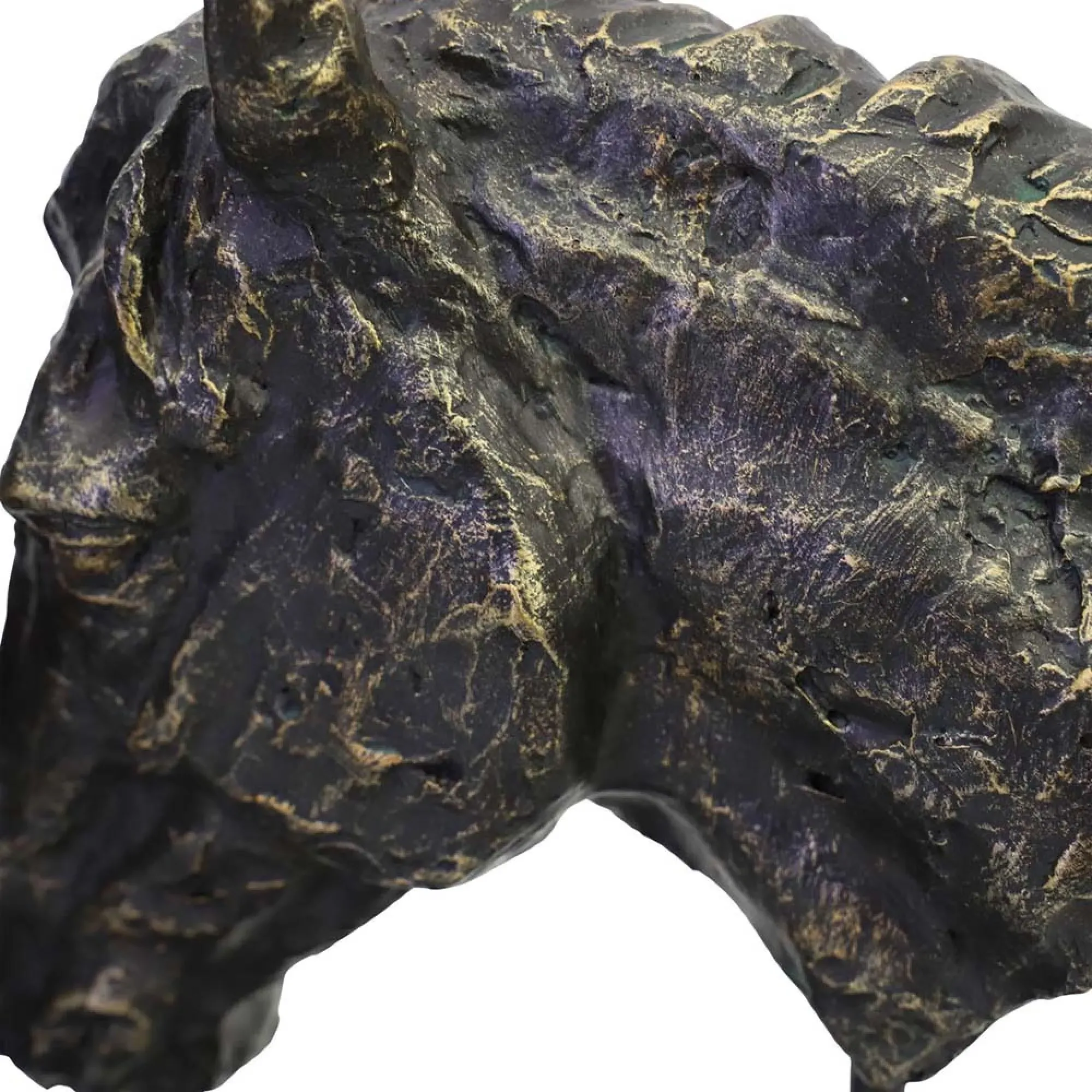 Nuzzling Bay Horse Heads Sculpture - Bronze