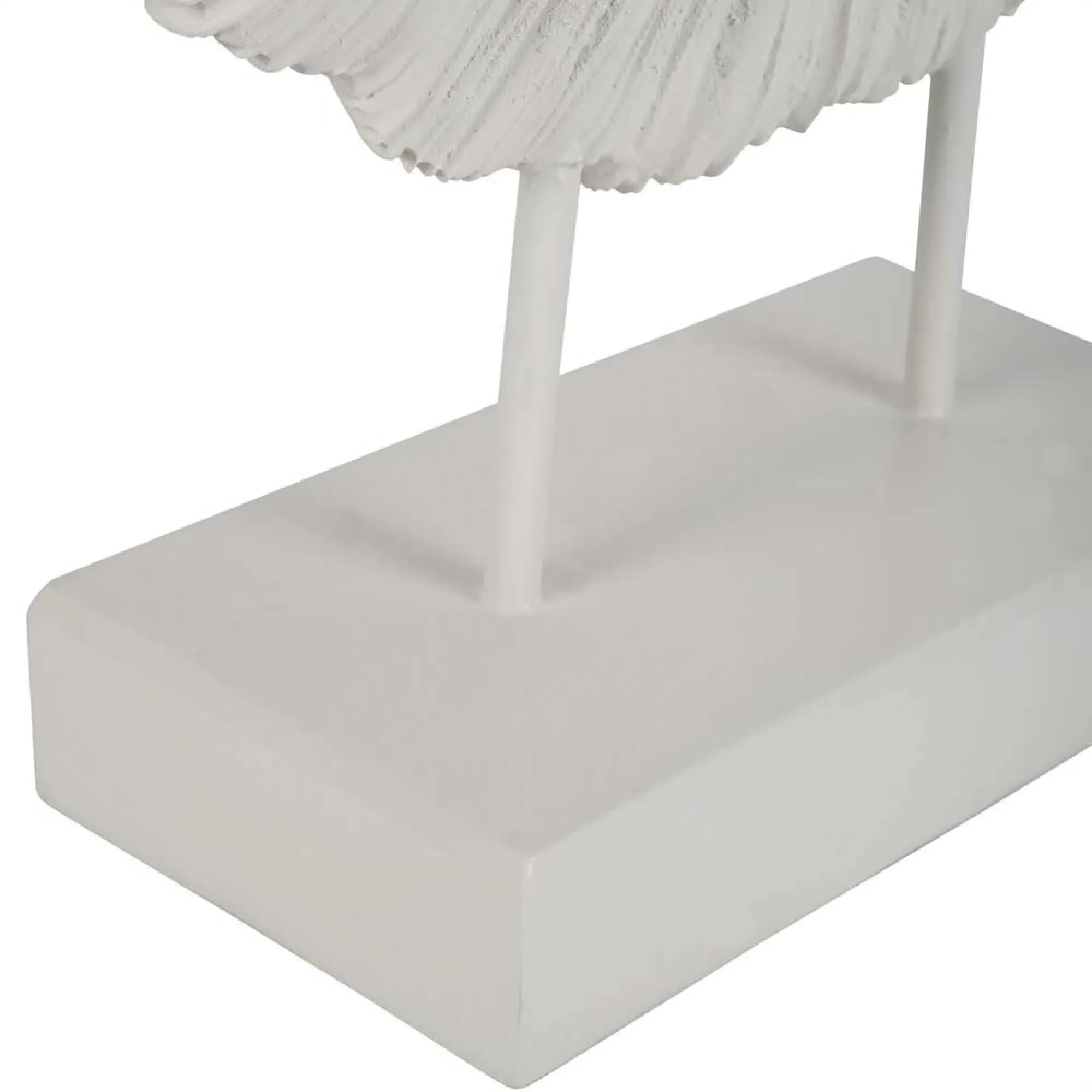 Orbis Textured Sculpture on Stand - White
