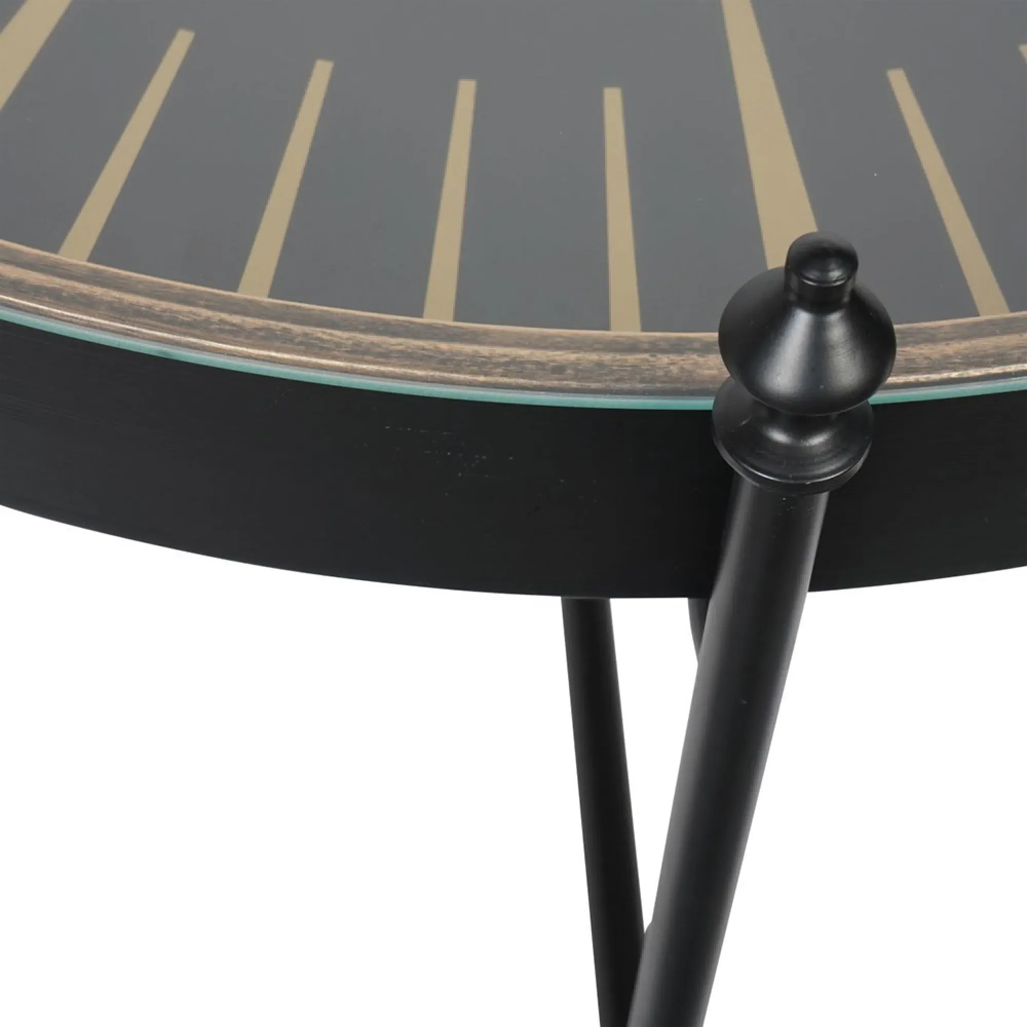 Palladium Cogs Round Coffee Table - Black, Gold