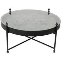 Palladium Cogs Round Coffee Table - Black, Gold