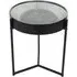 Palladium Cogs Round Side Table - Black, Nickel