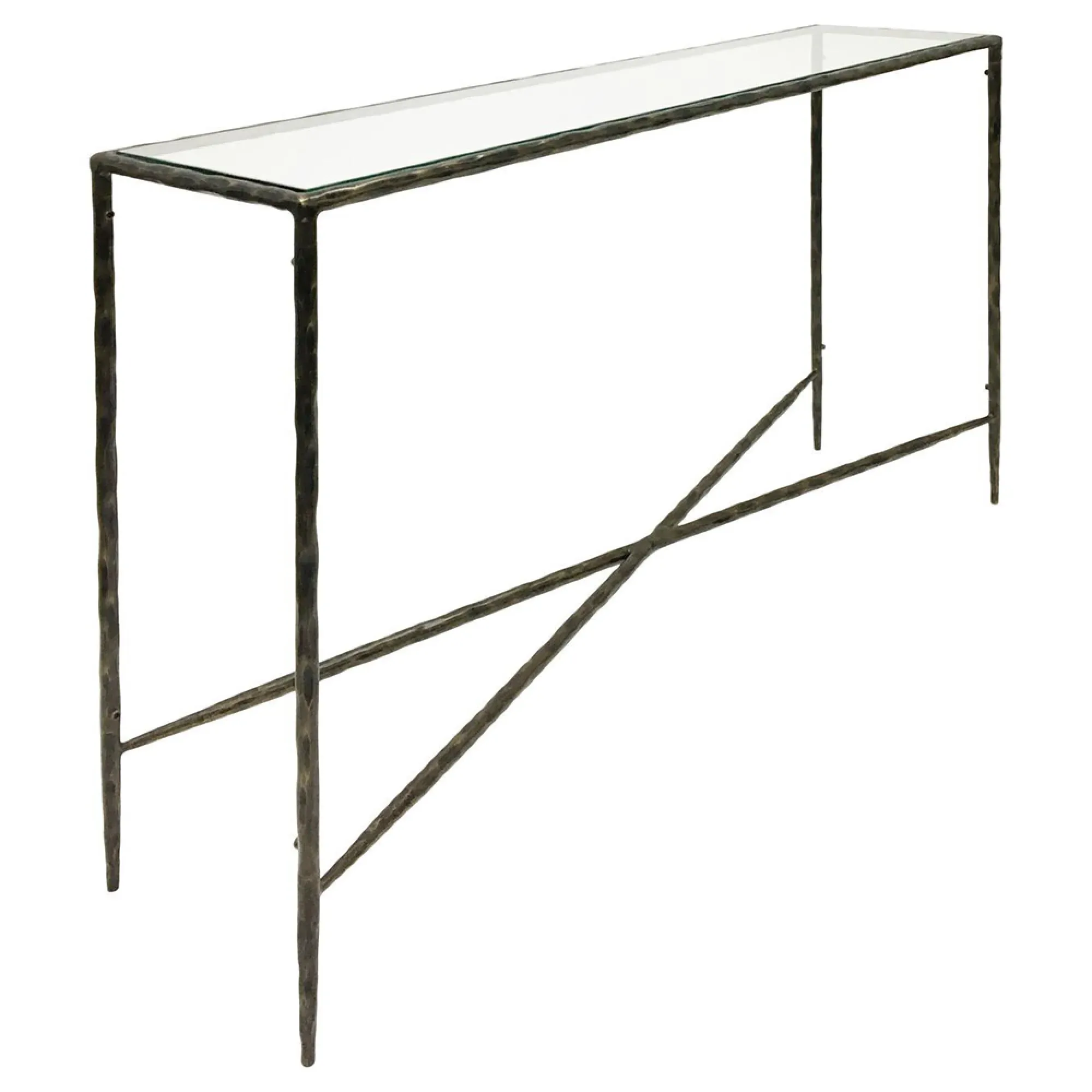Patterdale Large Console Table - Bronze, Glass