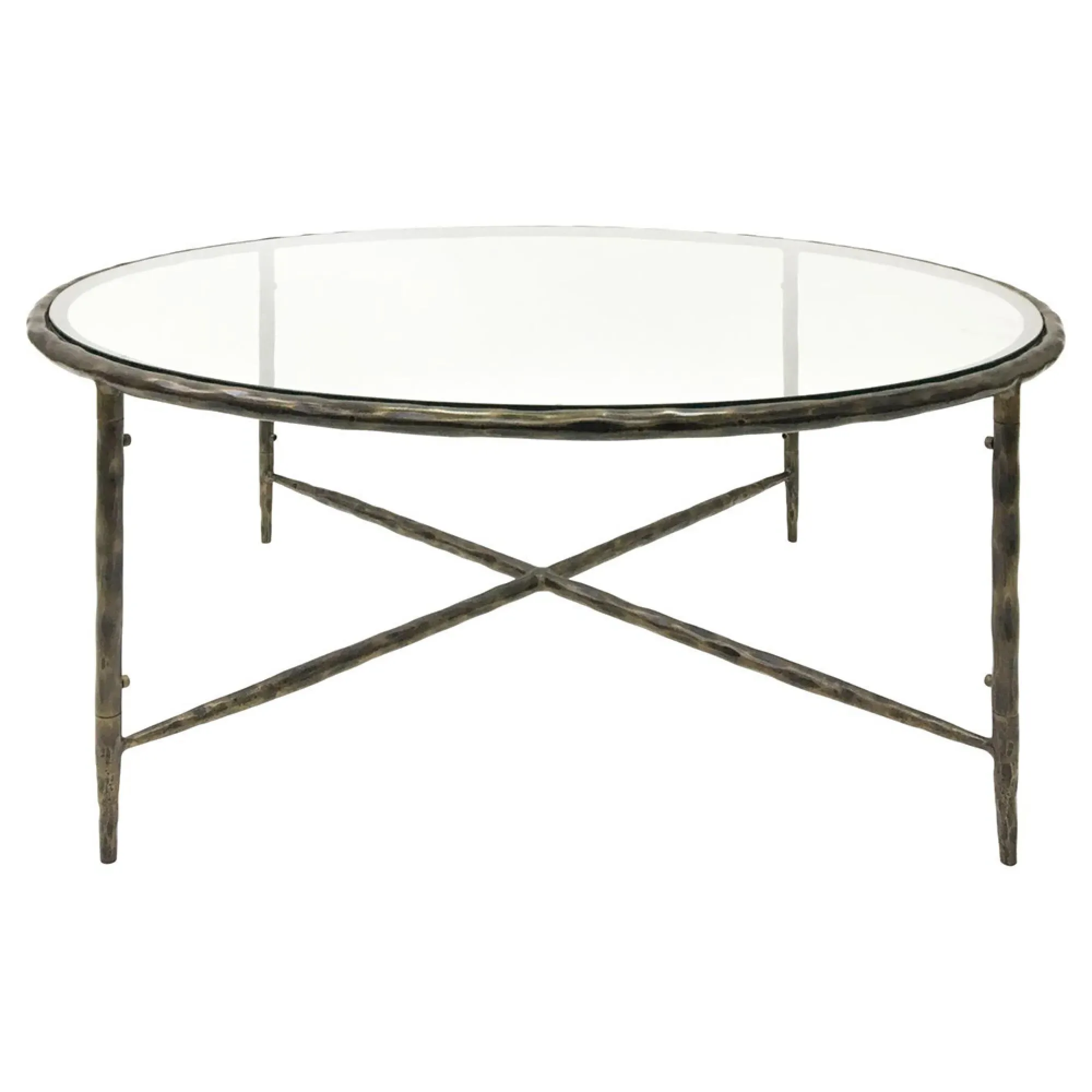 Patterdale Round Coffee Table - Bronze, Glass
