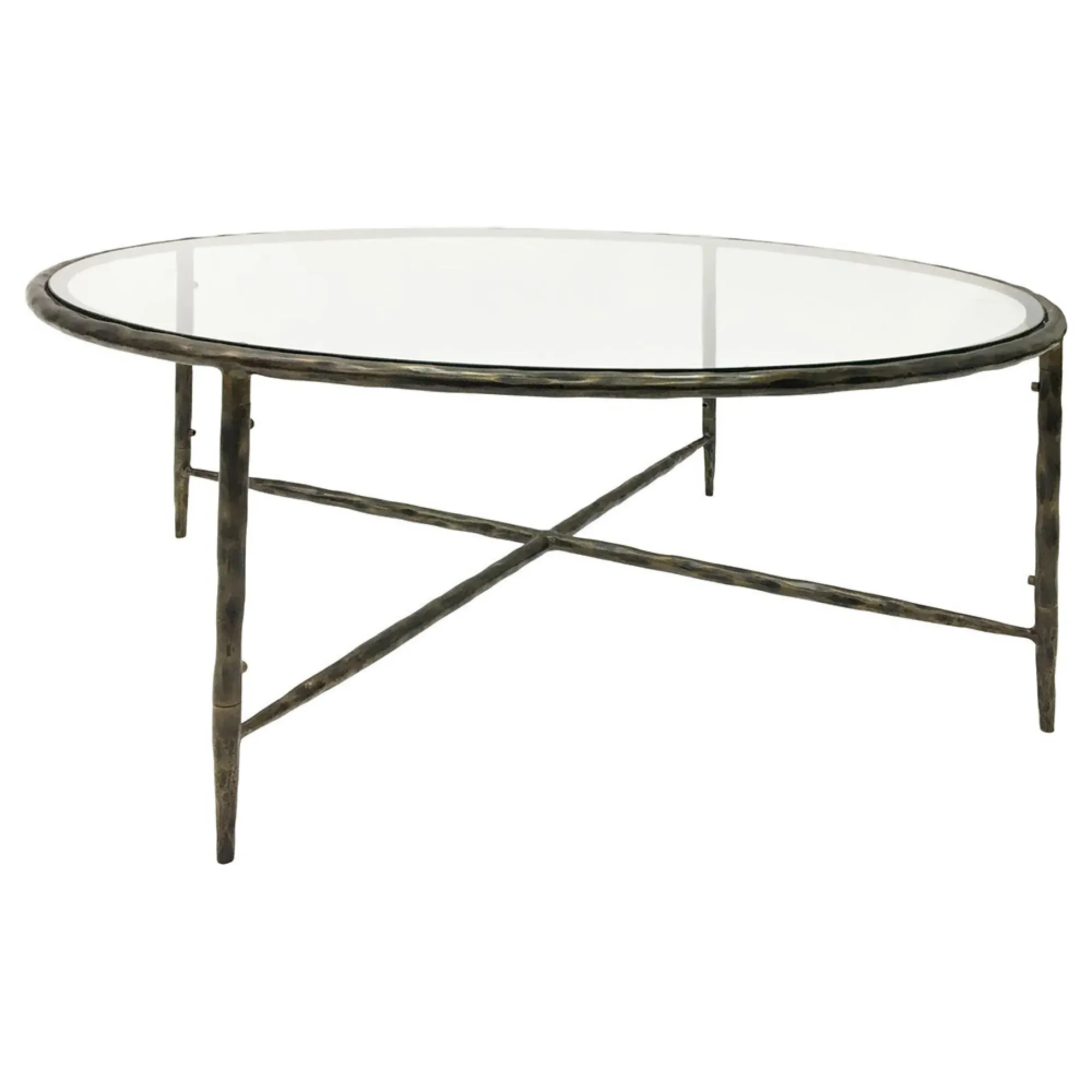 Patterdale Round Coffee Table - Bronze, Glass